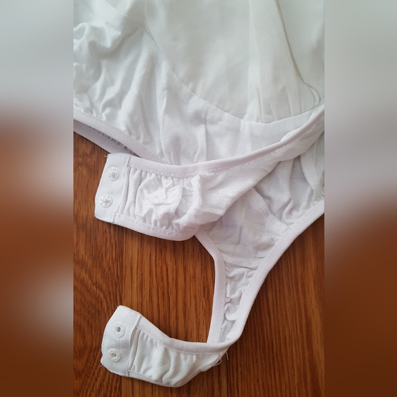 Bebe shinto spirit silk sleeveless wrap bodysuit - Picture 3 of 5